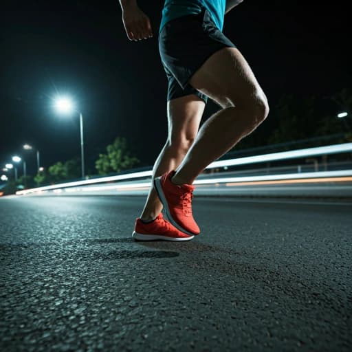 Runner in athletic gear on a scenic trail